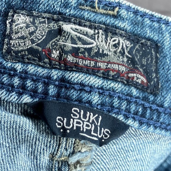 Silver Jeans 26 X 32 Suki Surplus Boot Dark Wash‎ Stretch Denim Bootcut Jeans - Picture 3 of 5